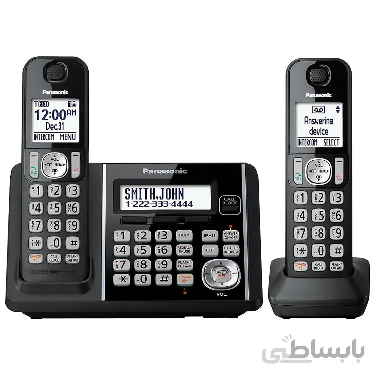 تلفن بی سیم دو گوشی پاناسونیک مدل KX-TG3752 ا Panasonic KX-TG3752 Wireless 2 Handsets Telephone