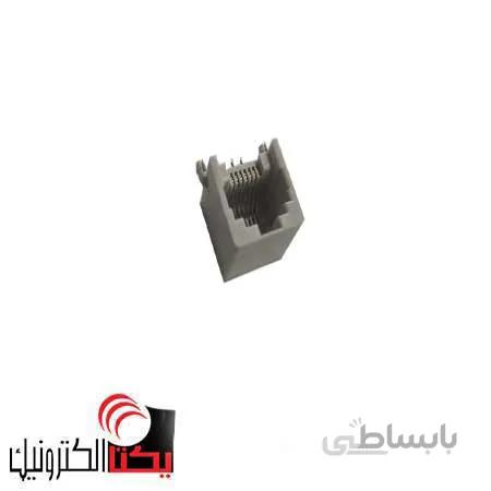 سوکت کانکتور شبکه ماده RJ45 پلاستیکی طوسی 8 پین