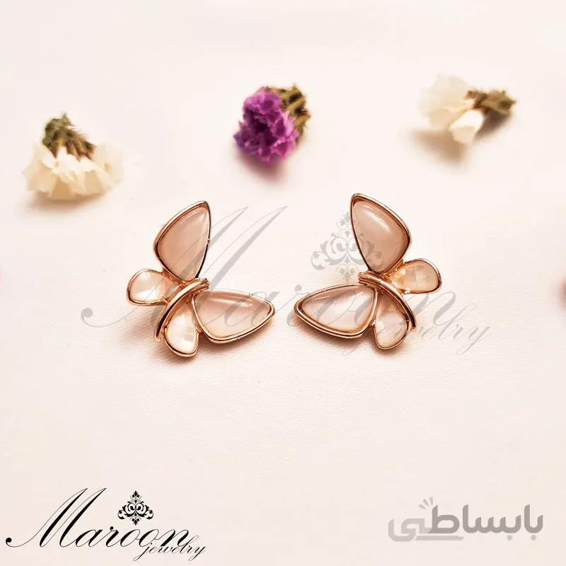 گوشواره پروانه صدفی مارون CG111