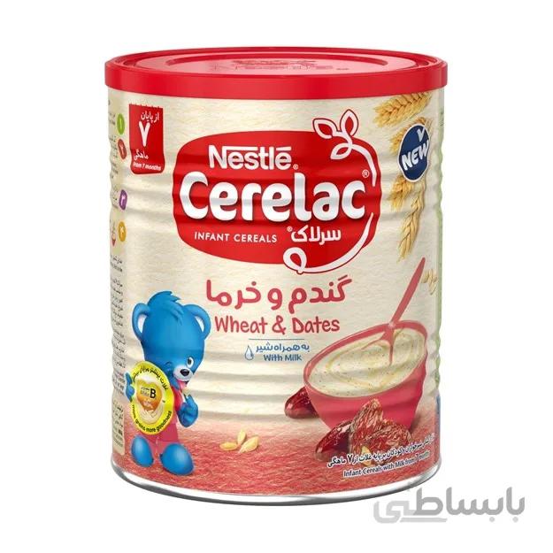 سرلاک گندم و خرما به همراه شیر نستله 400 گرم