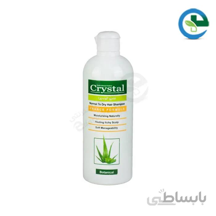 شامپو روزانه کریستال مدل الویه ورا حجم 400 میلی لیتر ا treatment crystal aloe vera dry hair shampoo 400ml