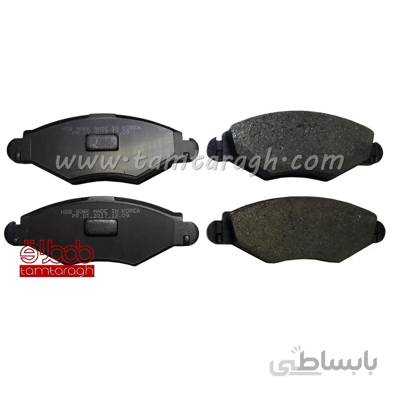 لنت ترمز جلو پژو 206 تیپ 2 و 3 گلد GOLD اصل کره