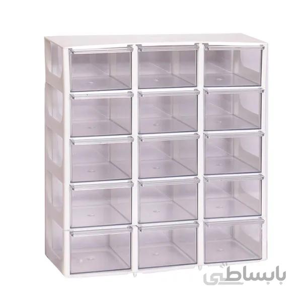 جعبه قطعات 15 کشو 10x11 جهان استیل مدل PS