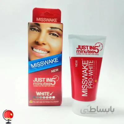 خمیر دندان میسویک MISSWAKE مدل Just in 5 minutes حجم 50 میلی لیتر