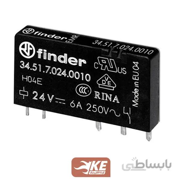 رله باریک 24VDC تک کنتاکت 6 آمپر فیندر 345170240010