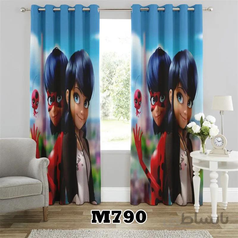 پرده پانچی کد 3d-M-790 طرح انیمیشن دختر کفشدوزکی