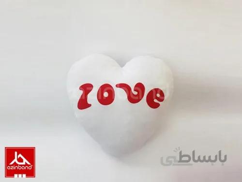 بالش فانتزی لاو قلبی سفید ا بالش فانتزی با پارچه مخملی