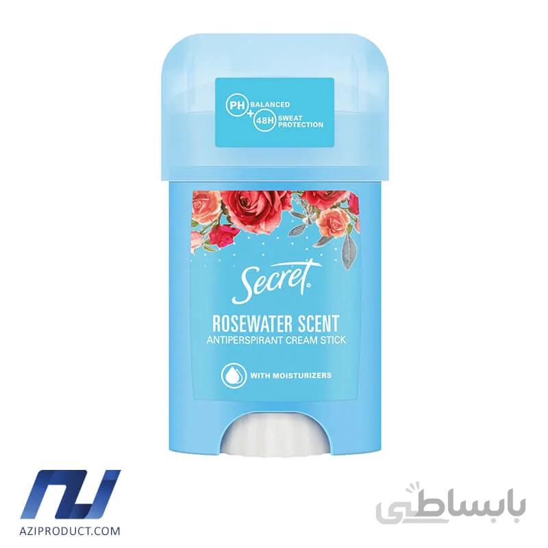 استیک ضدتعریق کرمی سکرت مدل Rosewater وزن 40 گرم