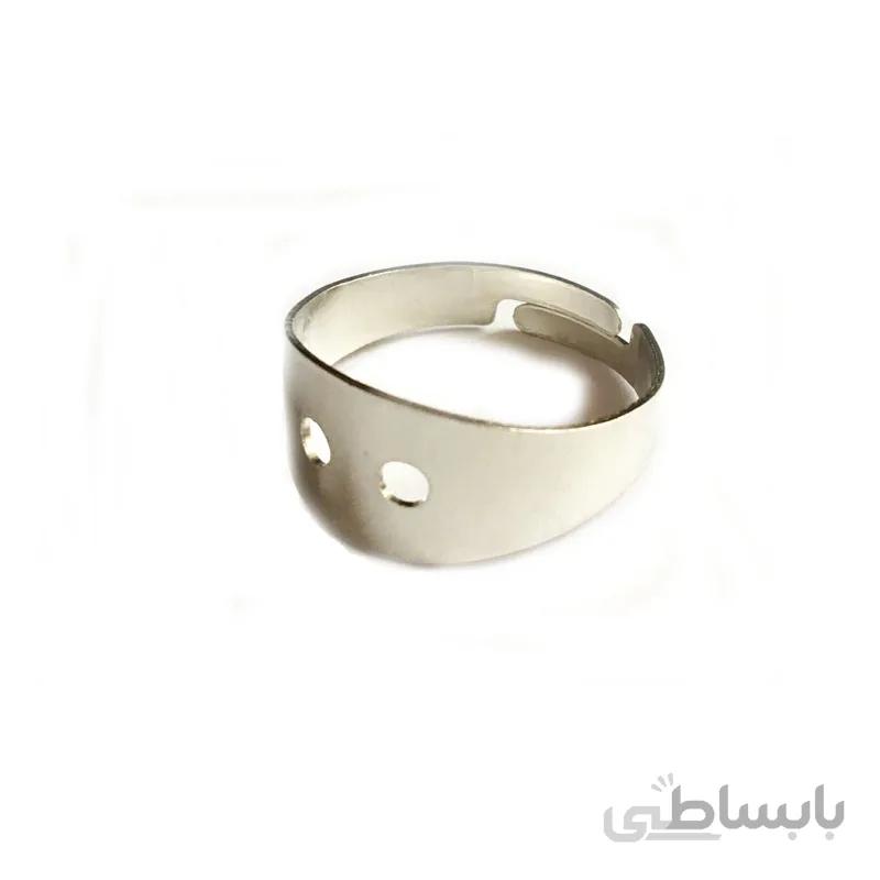 رکاب انگشتر نقره ای مدل rb1003 بسته 2 عددی