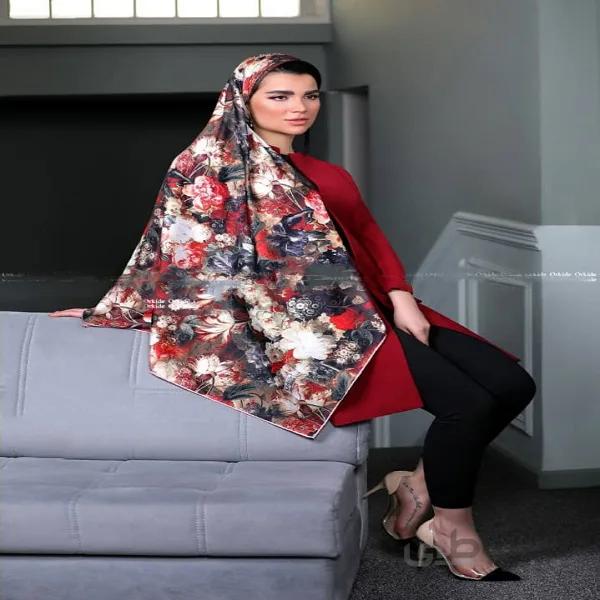 روسری مجلسی زیبا نخی درجه یک زیبا