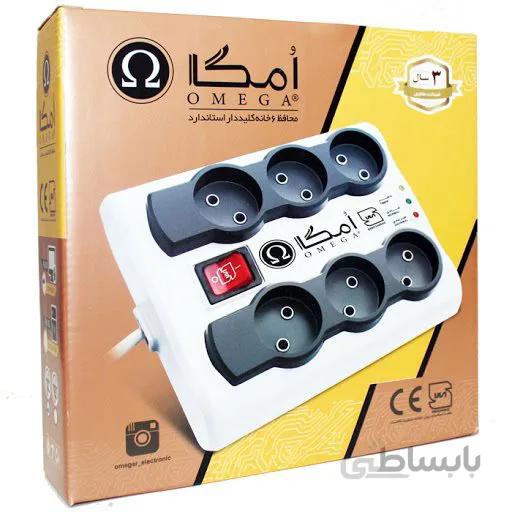 چند راهی برق و محافظ امگا مدل MM2