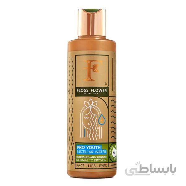 میسلارواتر جوان کننده فلوس فلاور مناسب پوست نرمال و خشک حجم 200ml