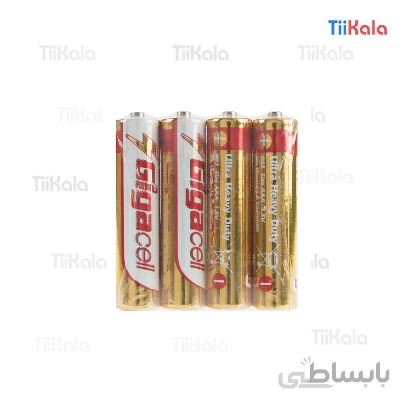 باتری نیم قلمی گیگاسل مدل Ultra Heavy Duty بسته 4عددی