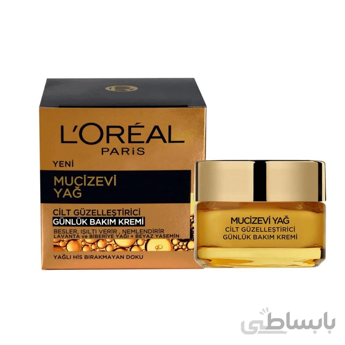 کرم صورت روز ضد چروک با روغن معجزه آسا لورآل مدل Mucizevi Yag حجم ۵۰ میلی