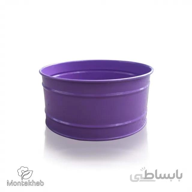 گلدان فلزی سطلی کمربندی