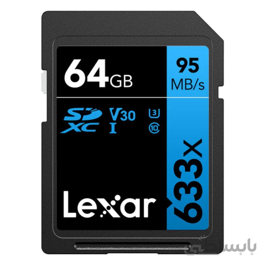 کارت حافظه Lexar 64GB Professional 633x UHS-I SDXC Memory Card