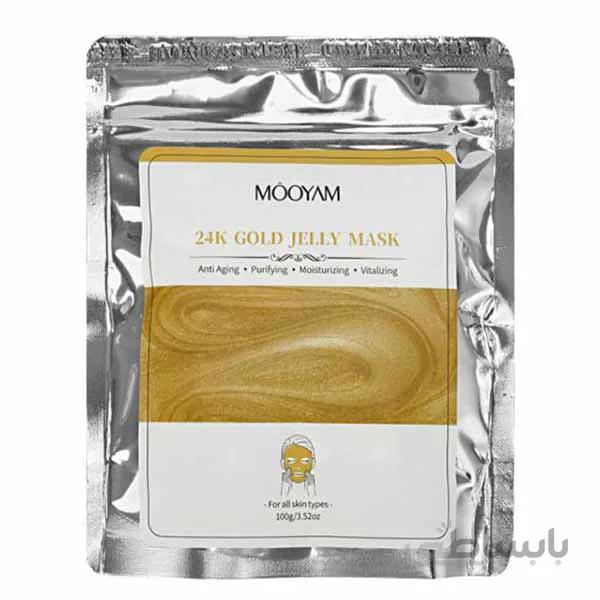 ماسک هیدروژلی طلا 24 عیار مویام حجم 100 گرم