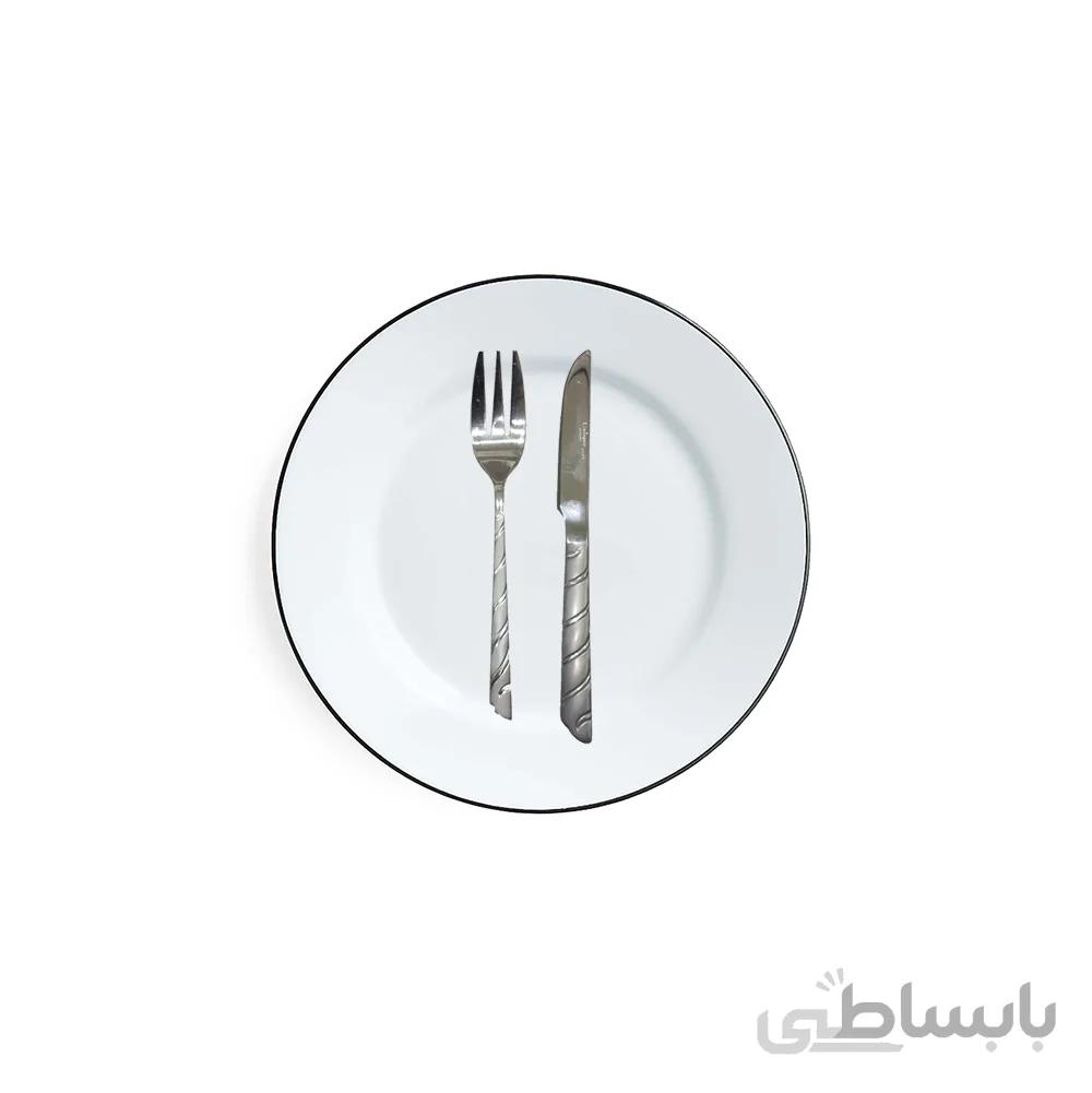 سرویس کارد و چنگال استیل طرح مارپیچ