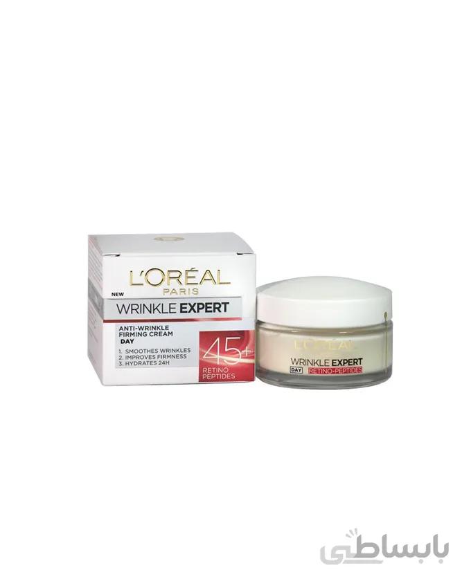 کرم تخصصی ضد چروک و آبرسان 45+ لورآل - L’OREAL مدل پاریس Paris Cream