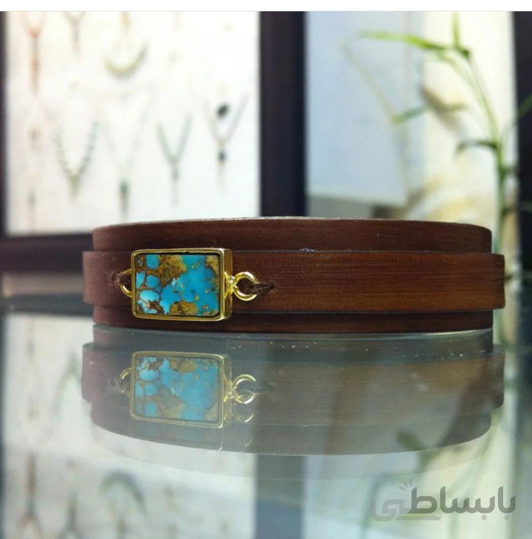 دستبند فیروزه مردانه کد 1082
