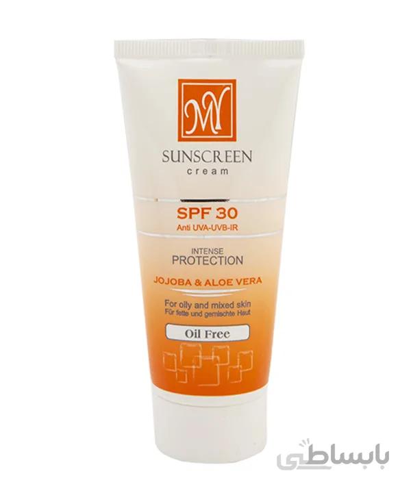 کرم ضد آفتاب فاقد چربی فاقد رنگ spf 30 مای My Sunscreen Cream SPF30 50 ml