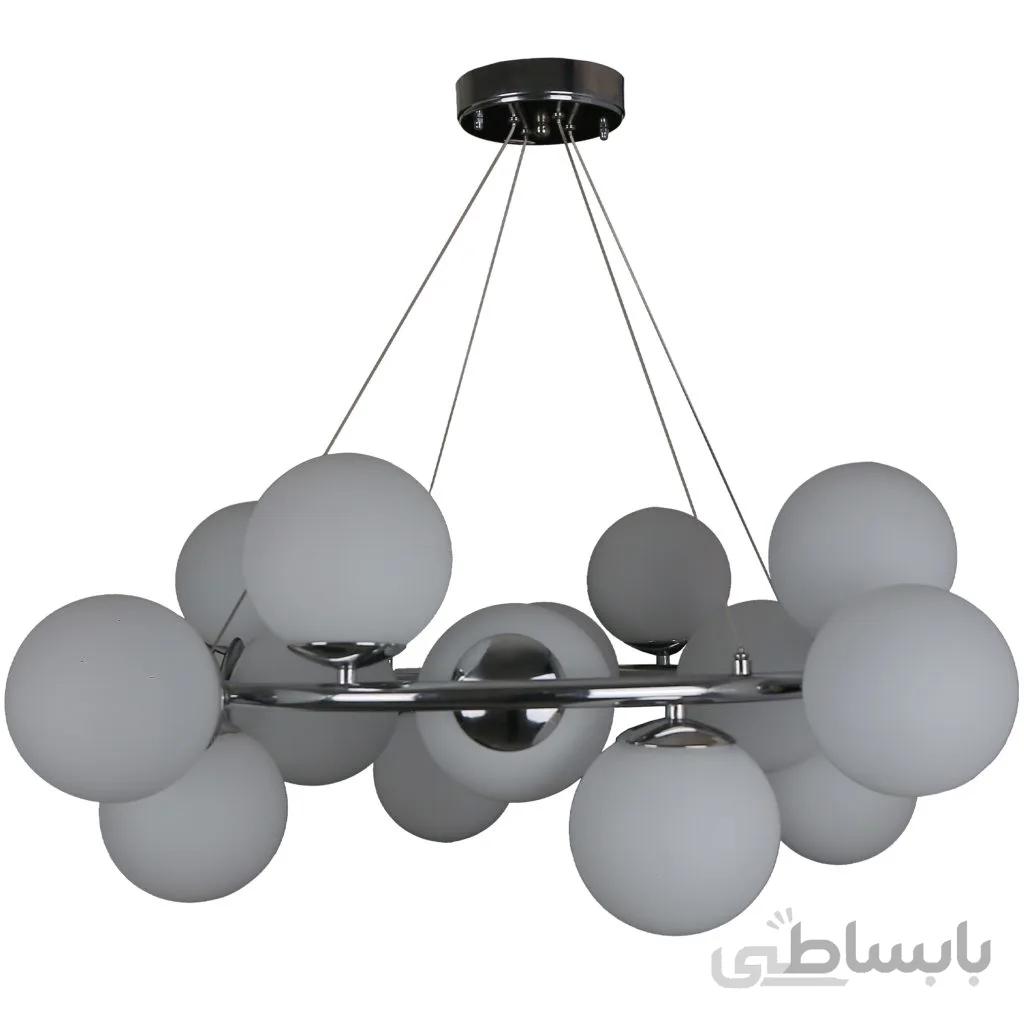 لوستر 16 شعله چشمه نور کد A1221/16C.WT (همراه با لامپ هدیه)