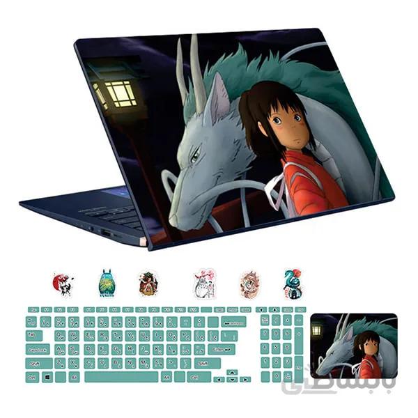 اسکین لپ تاپ طرح Anime کد ۰۲به همراه استیکر کیبورد