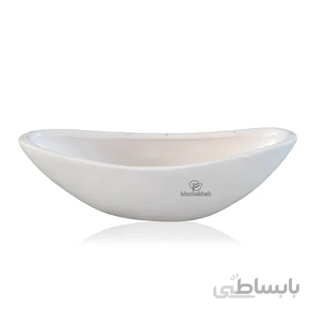 گلدان سرامیکی سفید طرح قایق