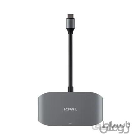 تبدیل Type-c به USB و VGA برند JCPal مدل LINX