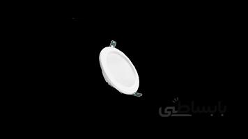 چراغ سقفی دیپلاست یک گرد توکار 18 وات سفید طبیعی ای دی سی