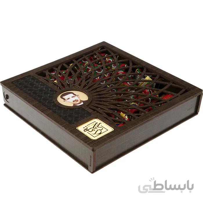 گز لقمه ای پسته 38% کرمانی جعبه چوبی کد G-162