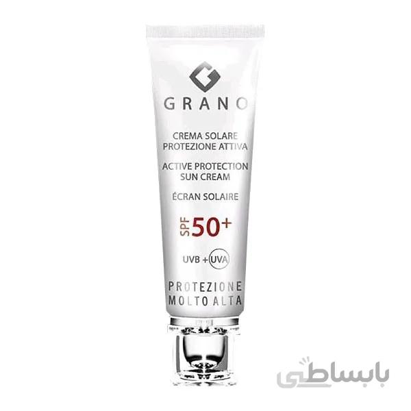 ضد افتاب رنگی گرانو SPF50 حجم 30 میل کد رنگ S5 با پایه صورتی روشن ملایم