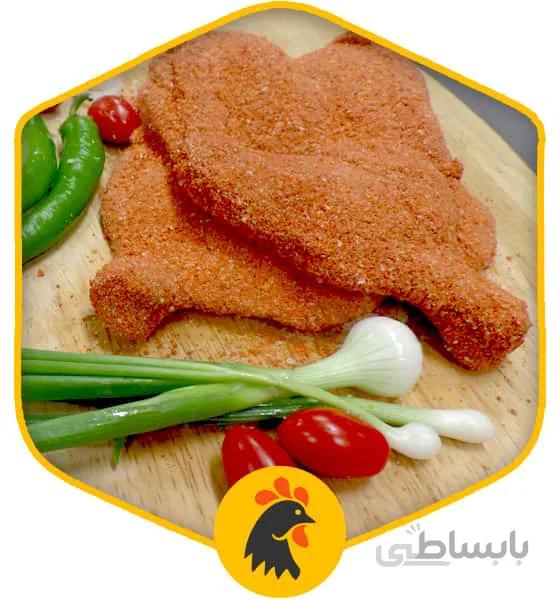 شنیتسل ران مرغ آرد مکزیکی