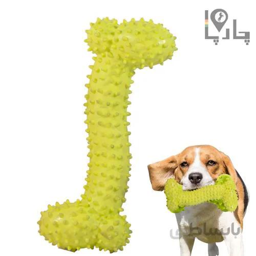 استخوان دندانی Lili Mascota سگ و گربه سایز بزرگ - رنگ سبز فسفری