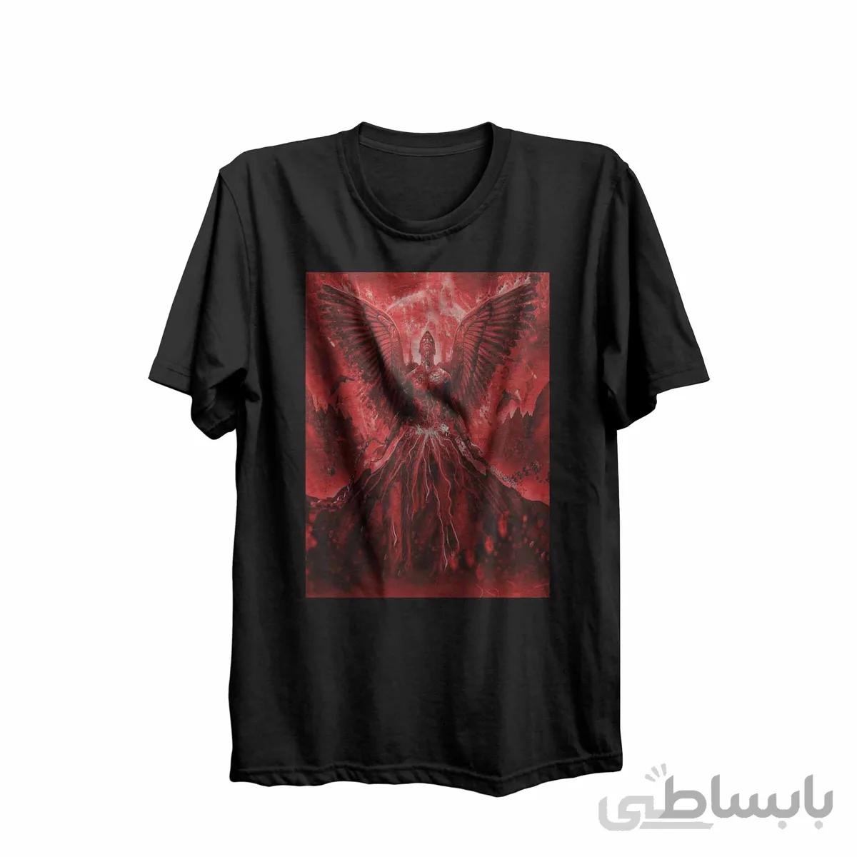 تیشرت یقه گرد مشکی طرح خواننده تتلو Tataloo کد 284673