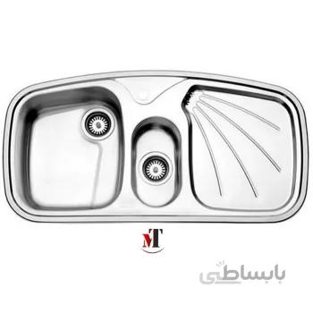 سینک ظرفشویی روکار استیل البرز ا پروانه Steel Alborz Single Bowl Sink 610/50