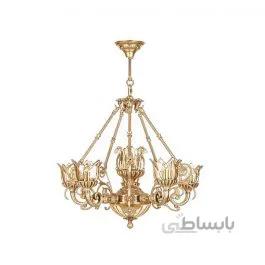 لوستر مدل C2924-7 چشمه نور 7 شعله برنز