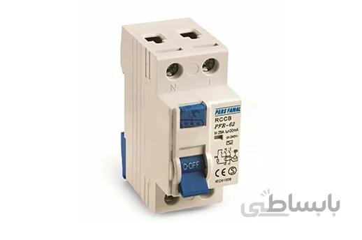 کلید محافظ جان تک فاز پارس فانال PFR 2P 63A 30mA