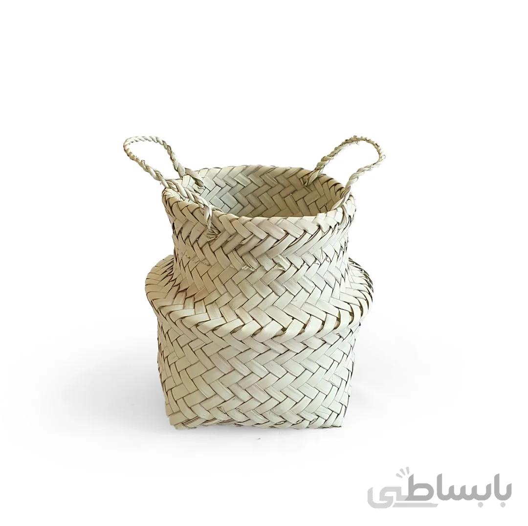 سبد حصیری خمره ای - نقلی
