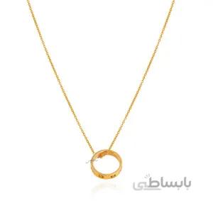 گردنبند طلا با پلاک طرح LOVE کارتیه کد CN481