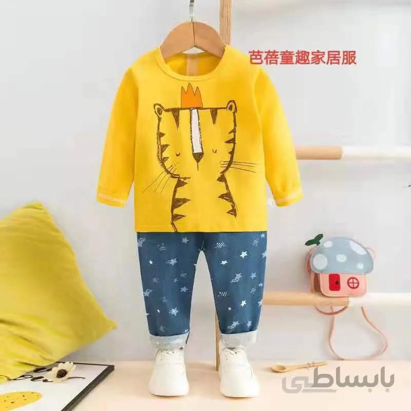بلوز شلوار راحتی بچه گانه ببر پادشاه