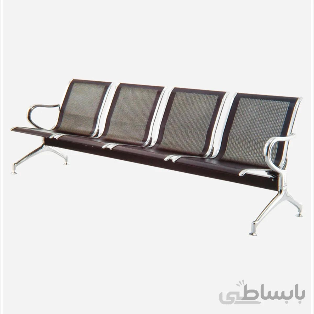 صندلی انتظار فلزی چهار نفره