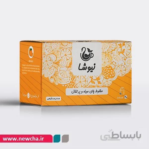 مخلوط چای سیاه و پرتقال کیسه ای نیوشا (20عددی)
