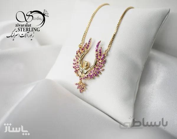 گردنبند زنانه طرح سیمرغ برند ژوپینگ کد 643467