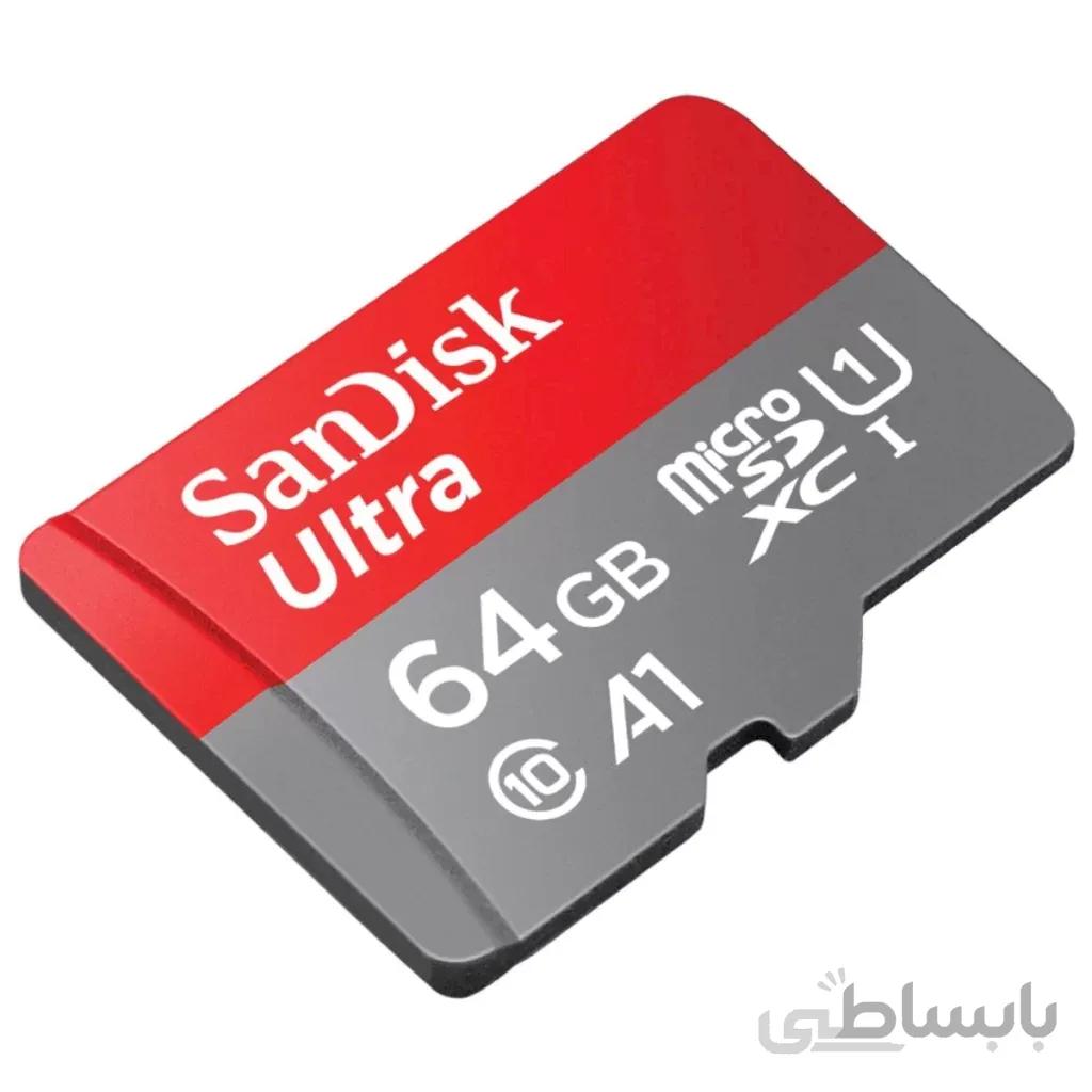 کارت حافظه microSDXC سن دیسک مدل Sandisk A1 کلاس 10 استاندارد UHS I سرعت 120MBps ظرفیت 64 گیگابایت در بروزکالا