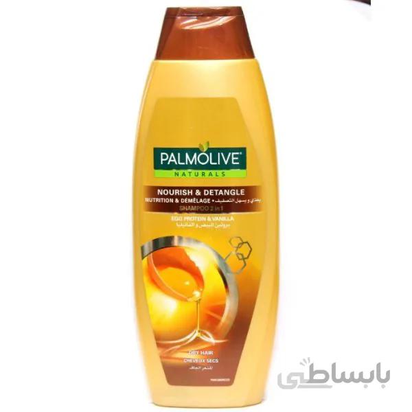 شامپو پالمو لایو ۳۸۰ml حاوی پروتئین تخم مرغ و وانیل برای تغذیه مو – Palmolive shampoo naturals nourish & detangle – EGG protein & vanilla