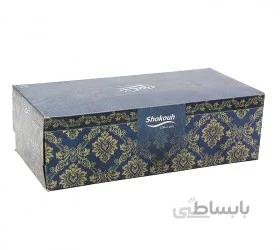 دستمال کاغذی شکوه 150 برگ دولایه طرح نقش طلا