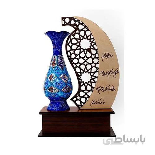 تندیس گلدان میناکاری 16 سانت