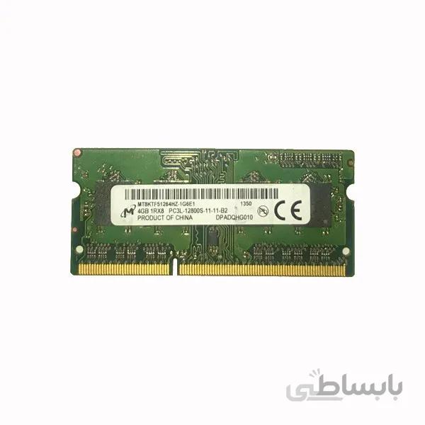 رم لپ تاپ DDR3L تک کاناله 1600 مگاهرتز میکرون مدل MT8K ظرفیت 4 گیگابایت