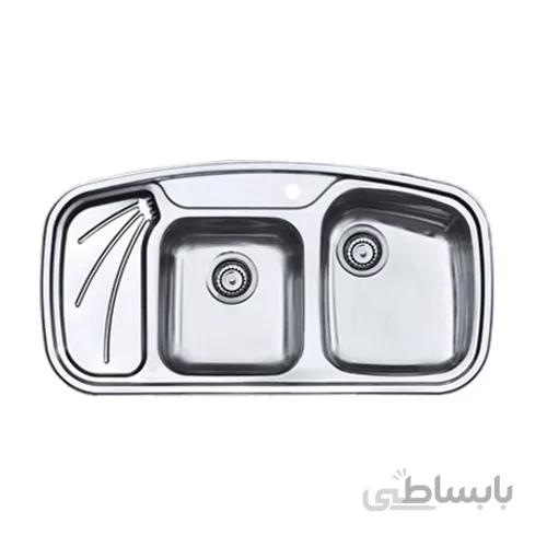 سینک ظرفشویی توکار اخوان ا Akhavan Double Bowl Sink 141